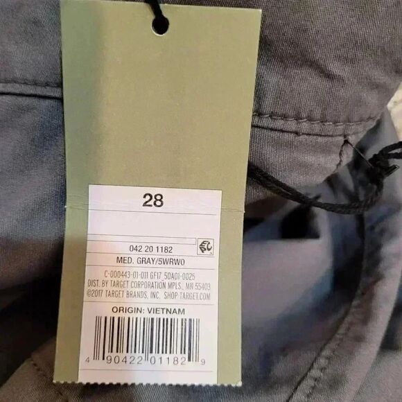 GOODFELLOW MEN'S Thunder Gray Linden Flat Front Chino Shorts - Picture 5 of 16